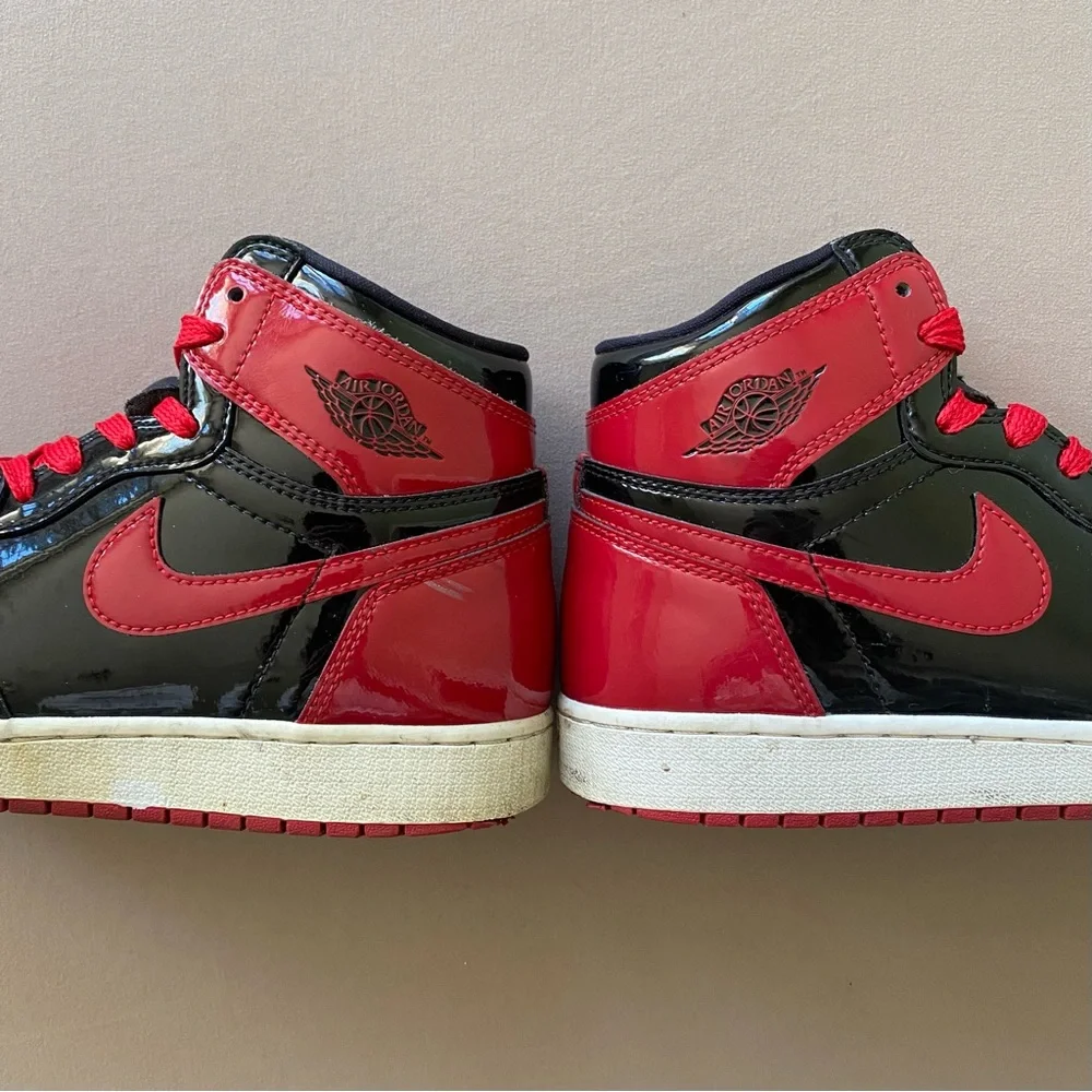 Jordan Men’s High Top Sneakers in Red and Black
